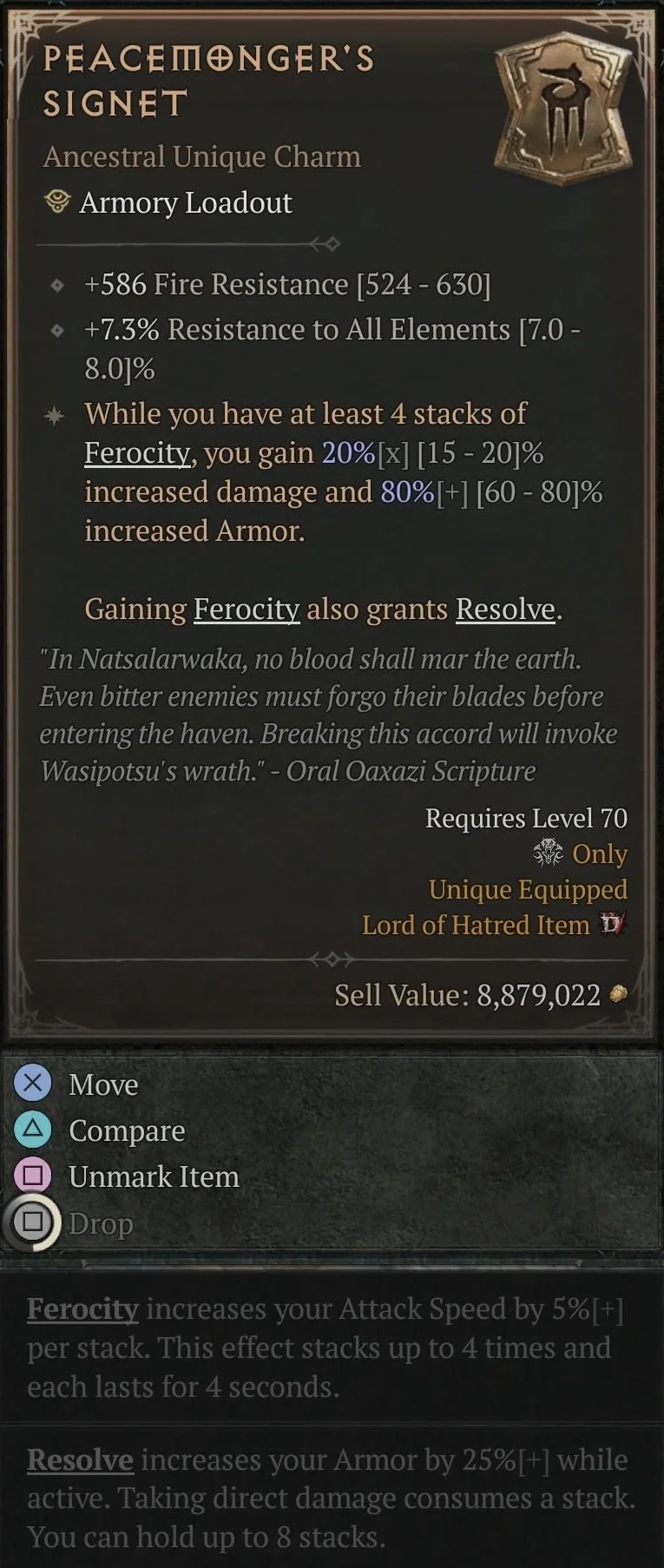 Peacemonger's Signet screenshot